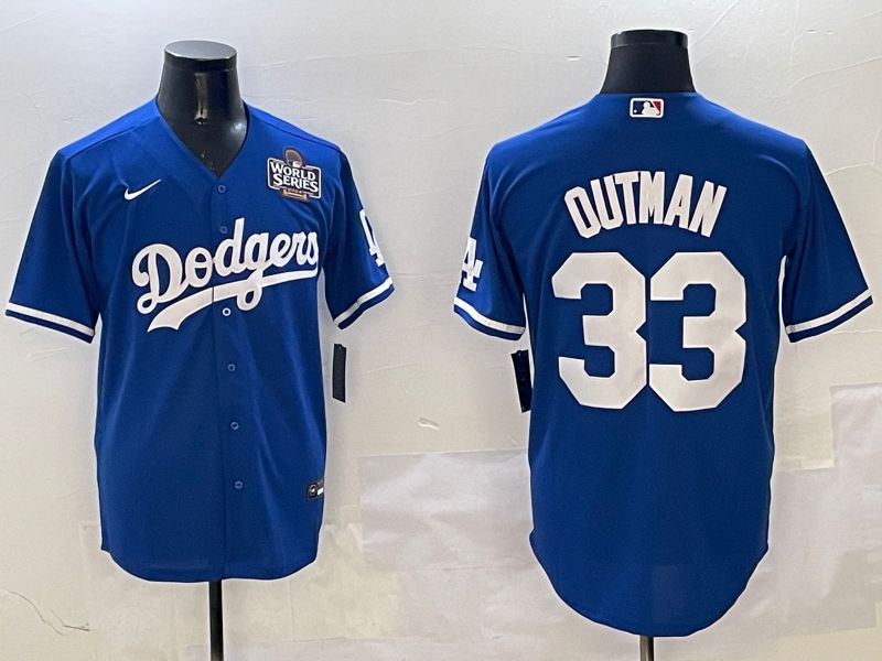 Men Los Angeles Dodgers #33 Outman Blue Game 2025 Nike MLB Jersey style 3
